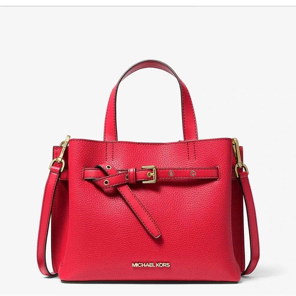 NWT- Michael Kors Red Satchel with Gold Hardware